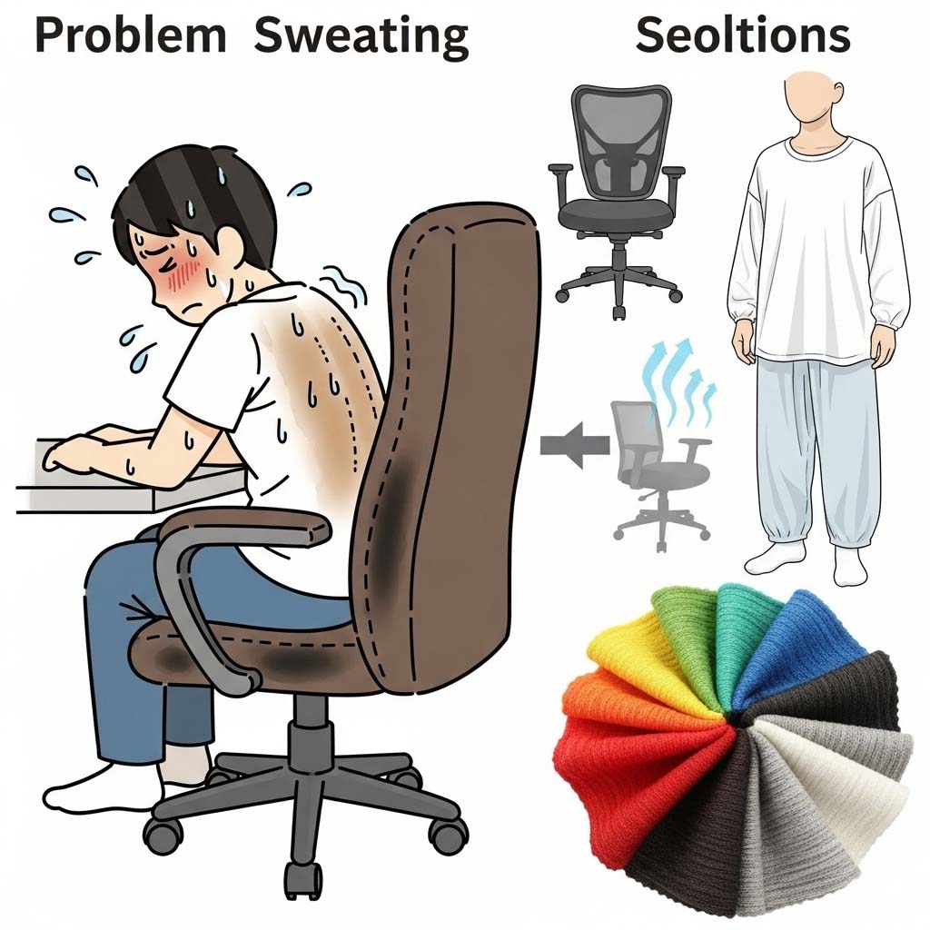 The problem of sweating when using an office chair