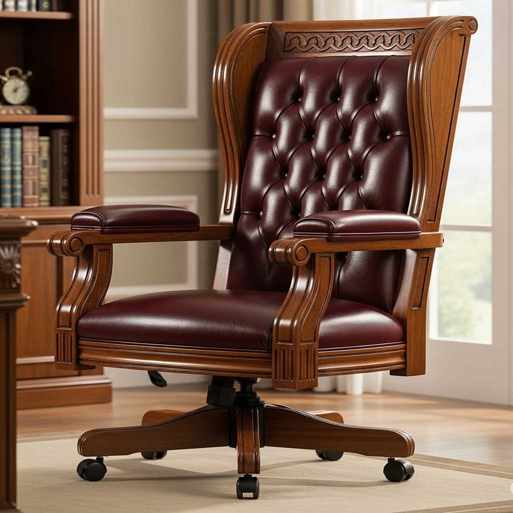 wooden boss chair